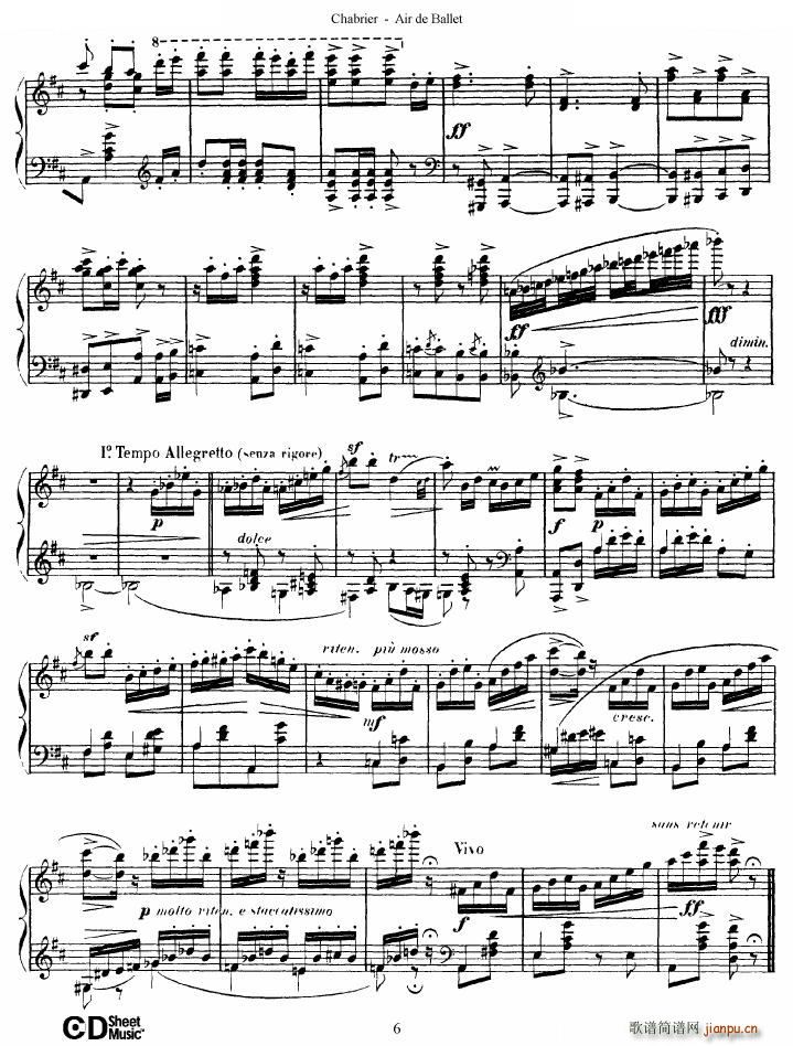 Chabrier Air de Ballet Air de Ballet(ʮ�ּ�����)6
