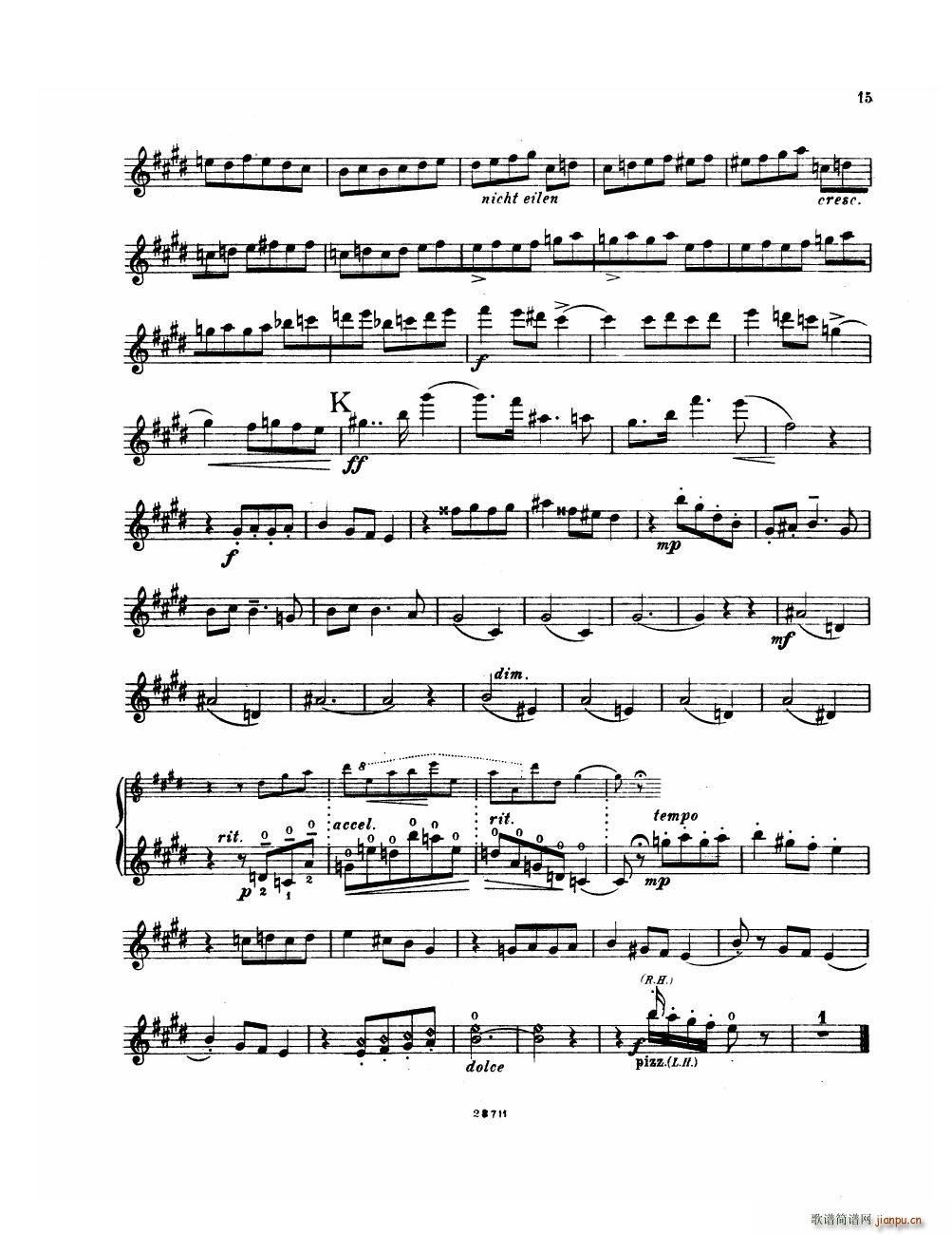 Bowen Suite for violin and piano violin part(����V)15