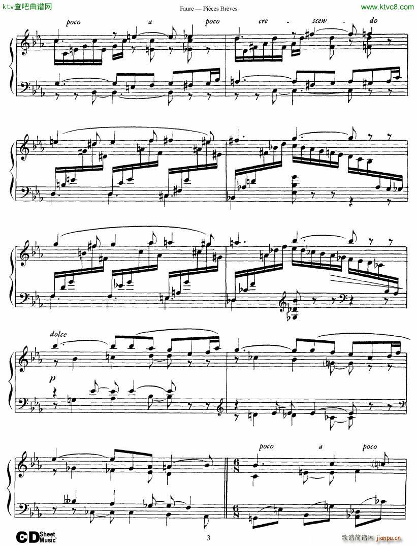 Faure 8 Pieces Breves Op 84(����V)3