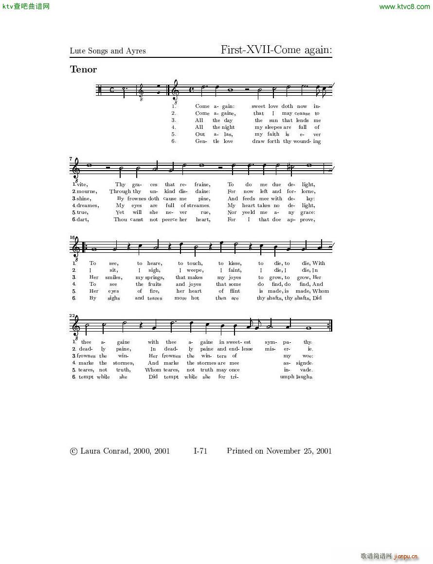 Dowland Lute Music ��(����V)27