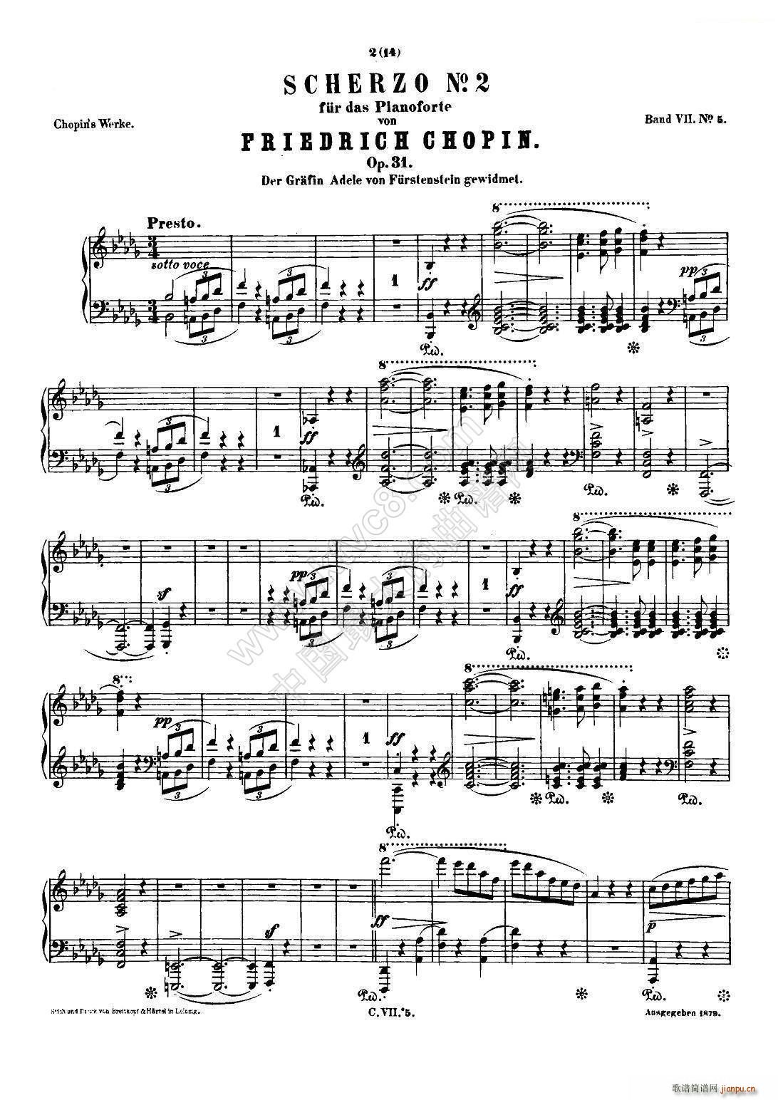 Ф�� ����C�o�� Chopin Scherzo No 2 ��bС�{ Op 31(����V)1