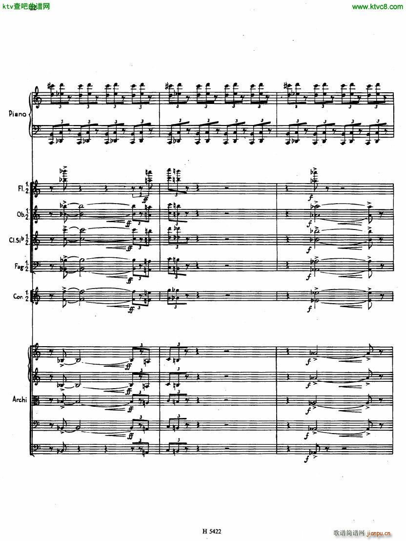 Fiser concerto da camera for piano full score(����V)20