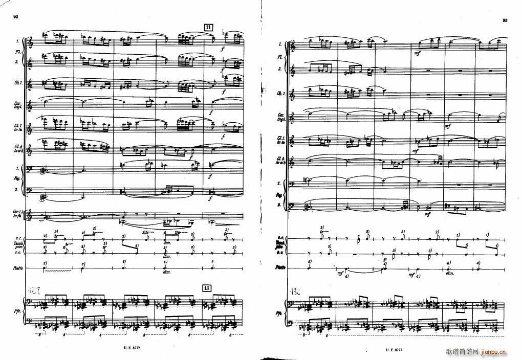 Bartok SZ 83 Piano Concerto No1 Full Score ��(����V)6