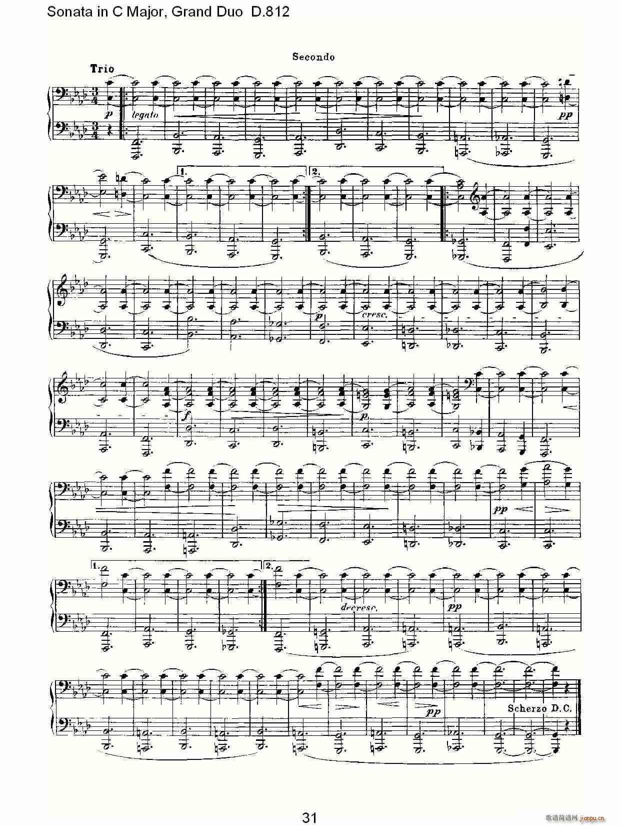 Sonata in C Major, Grand Duo D.812(���V)1