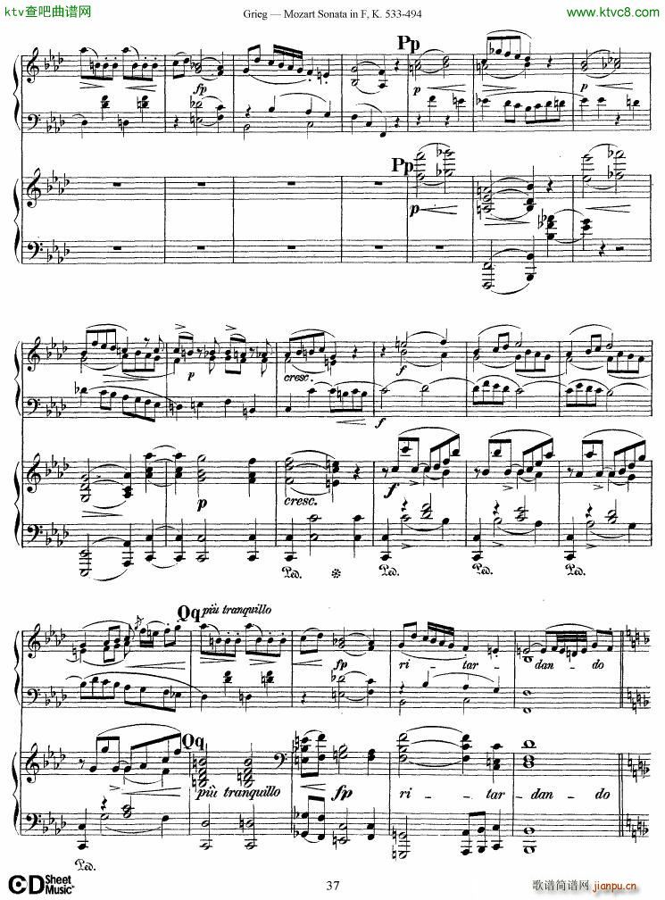 Grieg Sonata K 533 Mozart 2nd Piano Grieg(����V)37