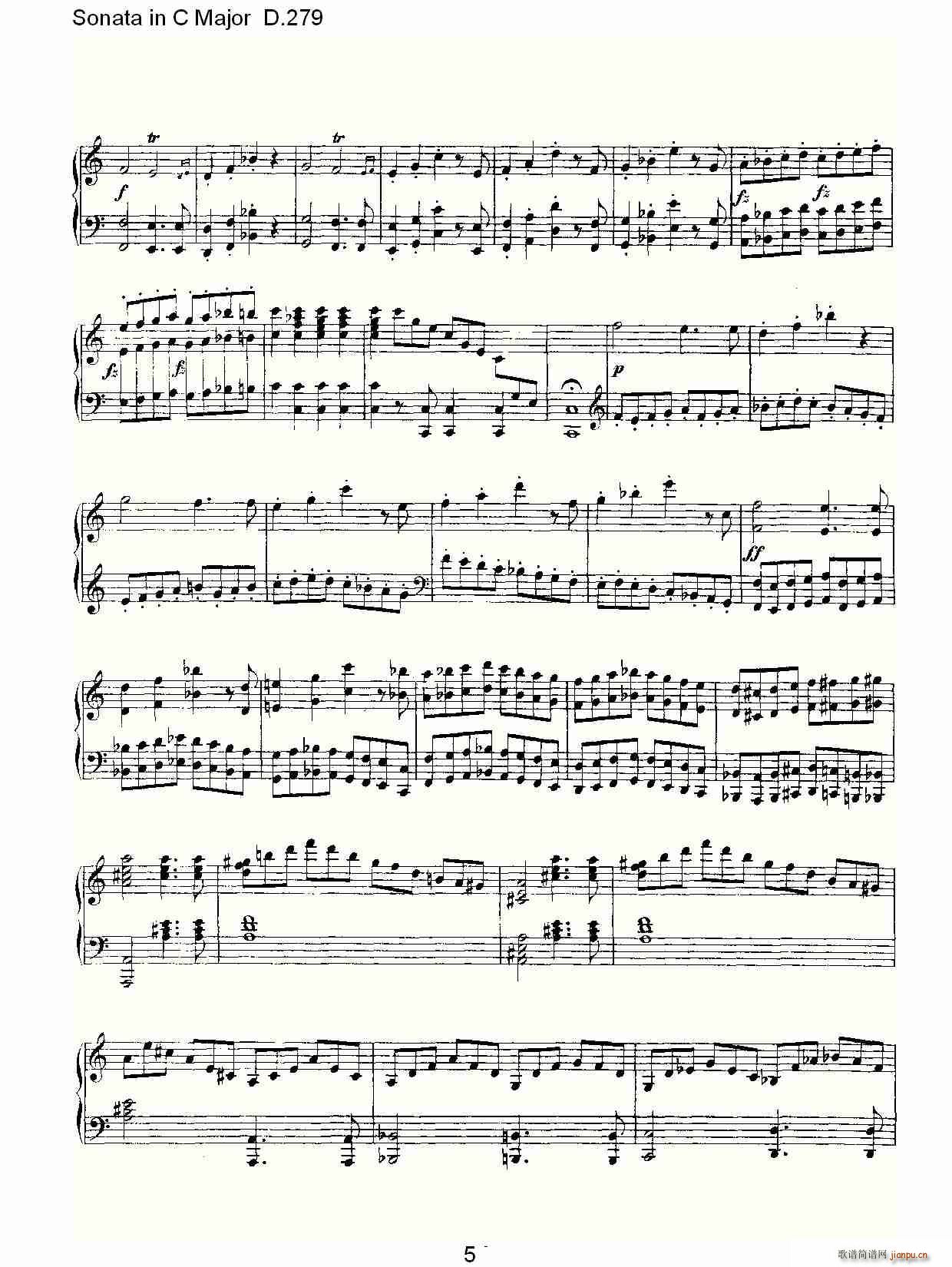 Sonata in C Major D.279(ʮ�ּ�����)5