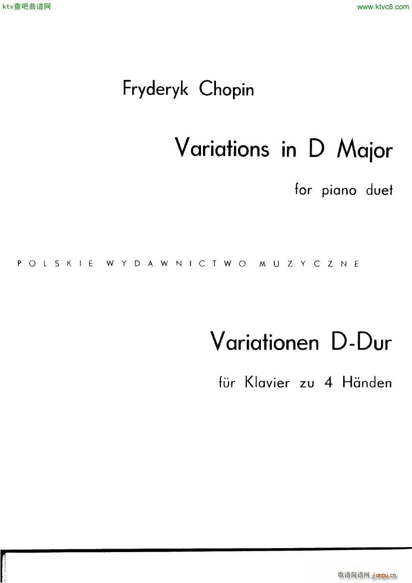 Chopin ekier variations in D(����V)1