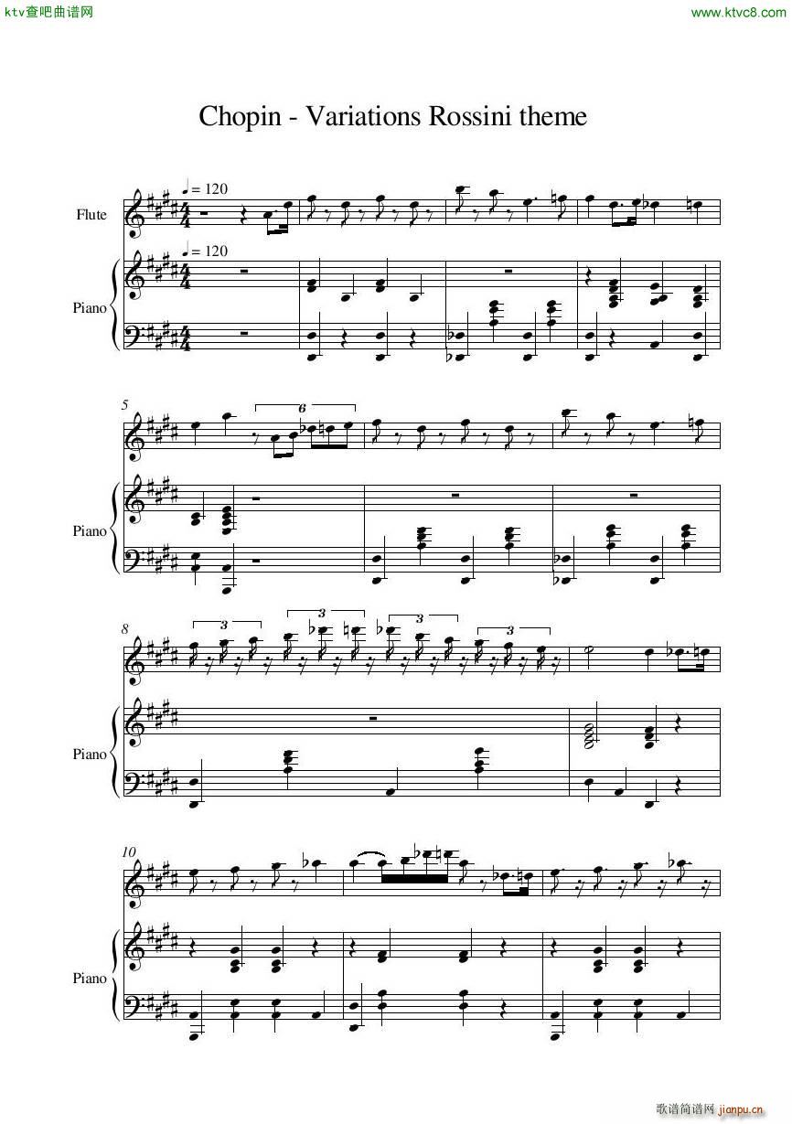 Chopin Variations Rossini flute piano(����V)1