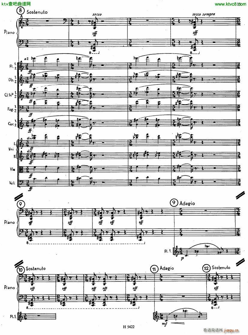 Fiser concerto da camera for piano full score(����V)9
