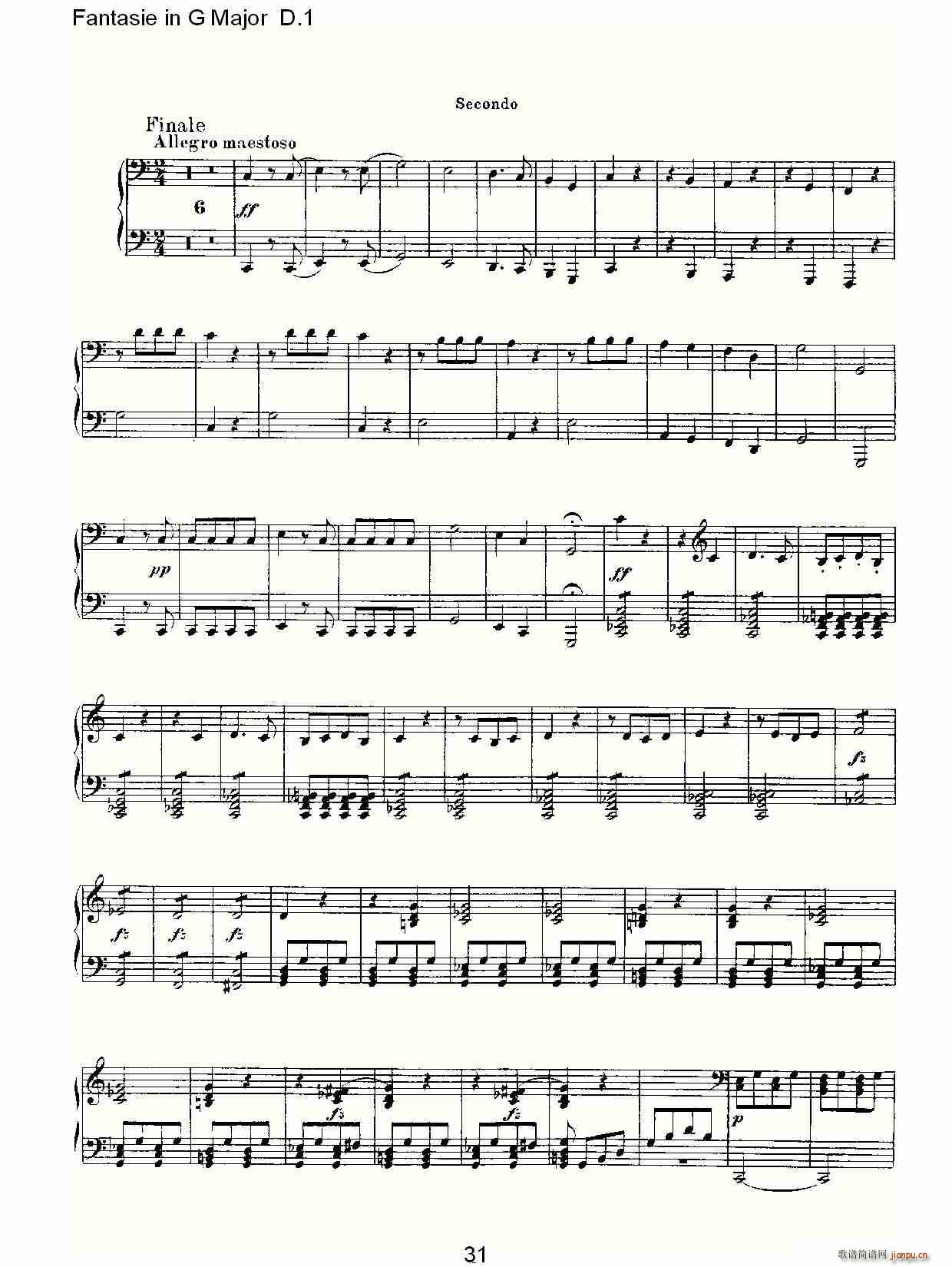 Fantasie in G Major D.1(ʮ�ּ�����)31