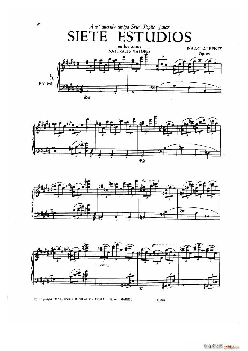Albeniz op 65 Etudes no 1 7(����V)26