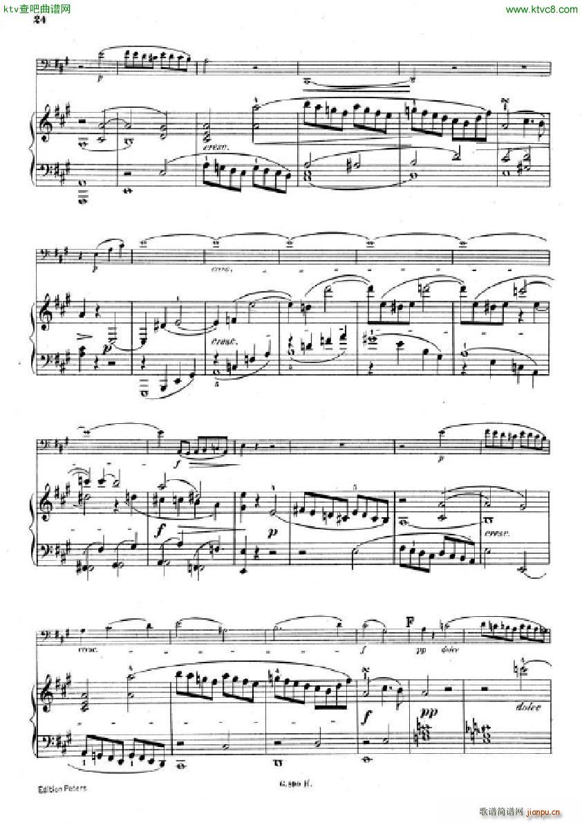 Hummel Sonata for cello and piano(����V)22
