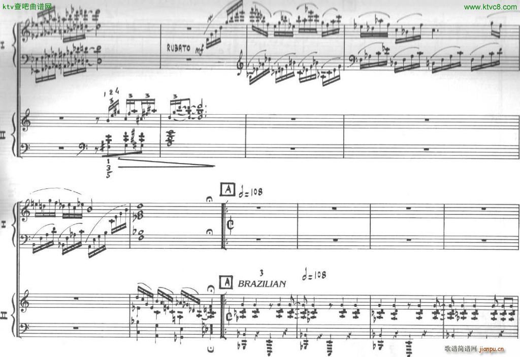 Bolling Sonata for Two Pianist no 2 Part1 1(����V)3