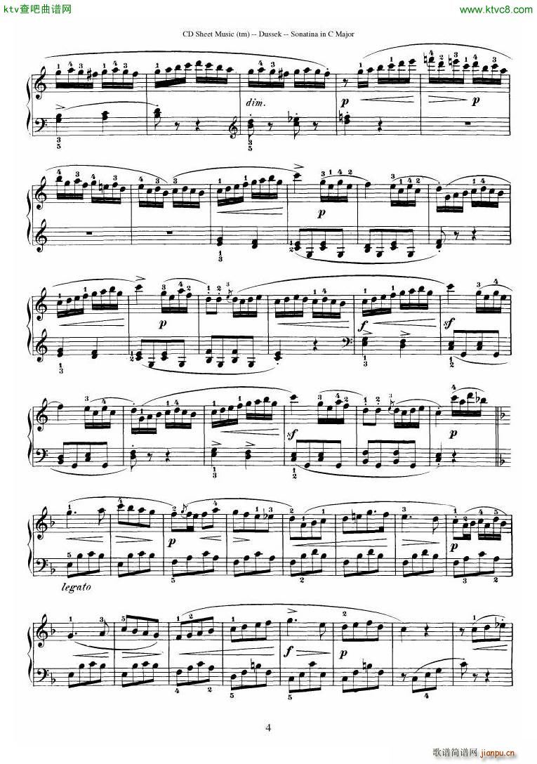 Dussek Sonatina in G Major(����V)9