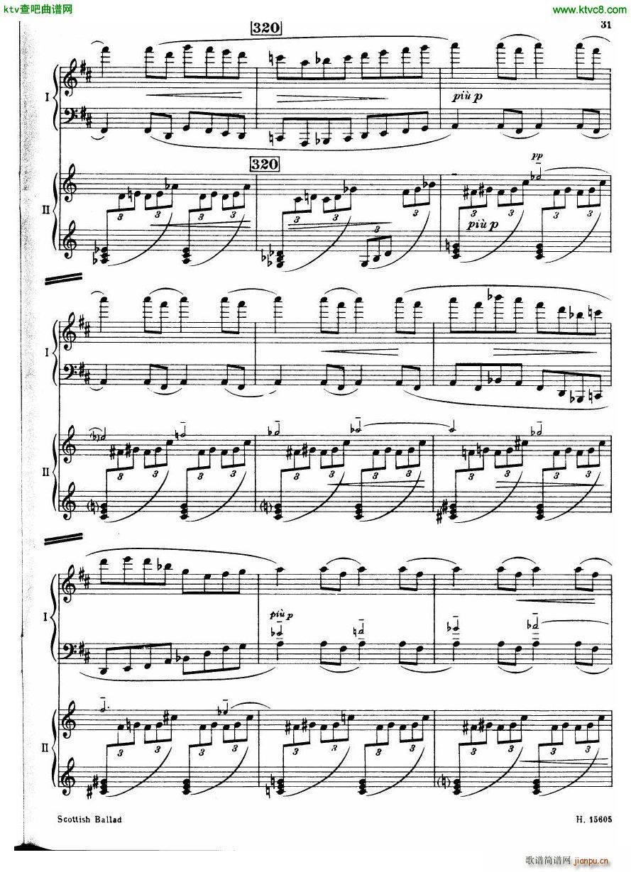 Britten Scottish Ballad op 26 arr for 2 pianos(����V)32