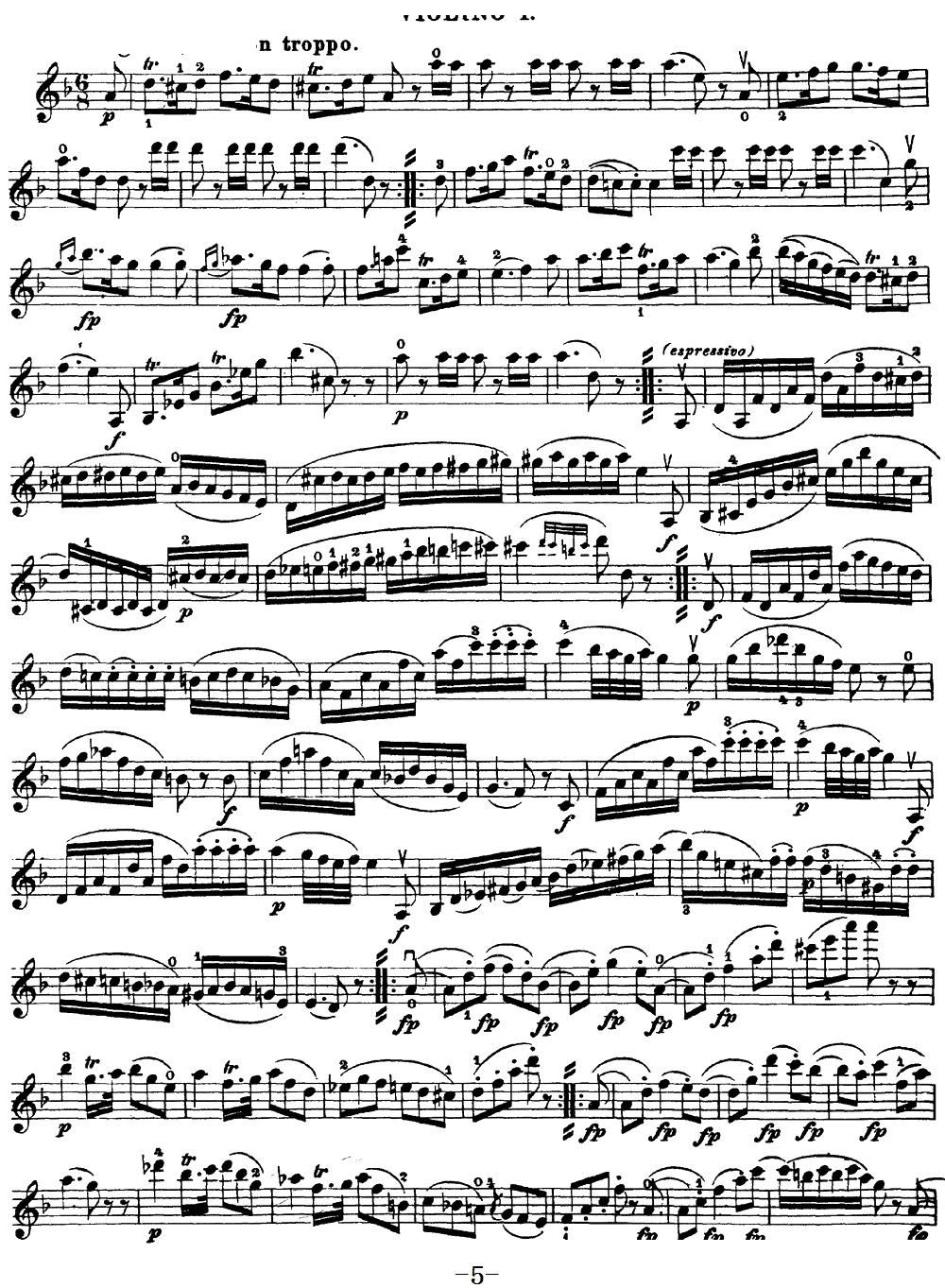 Mozart Quartet No 15 in D Minor K 421 Violin 1(ʮ�ּ�����)5