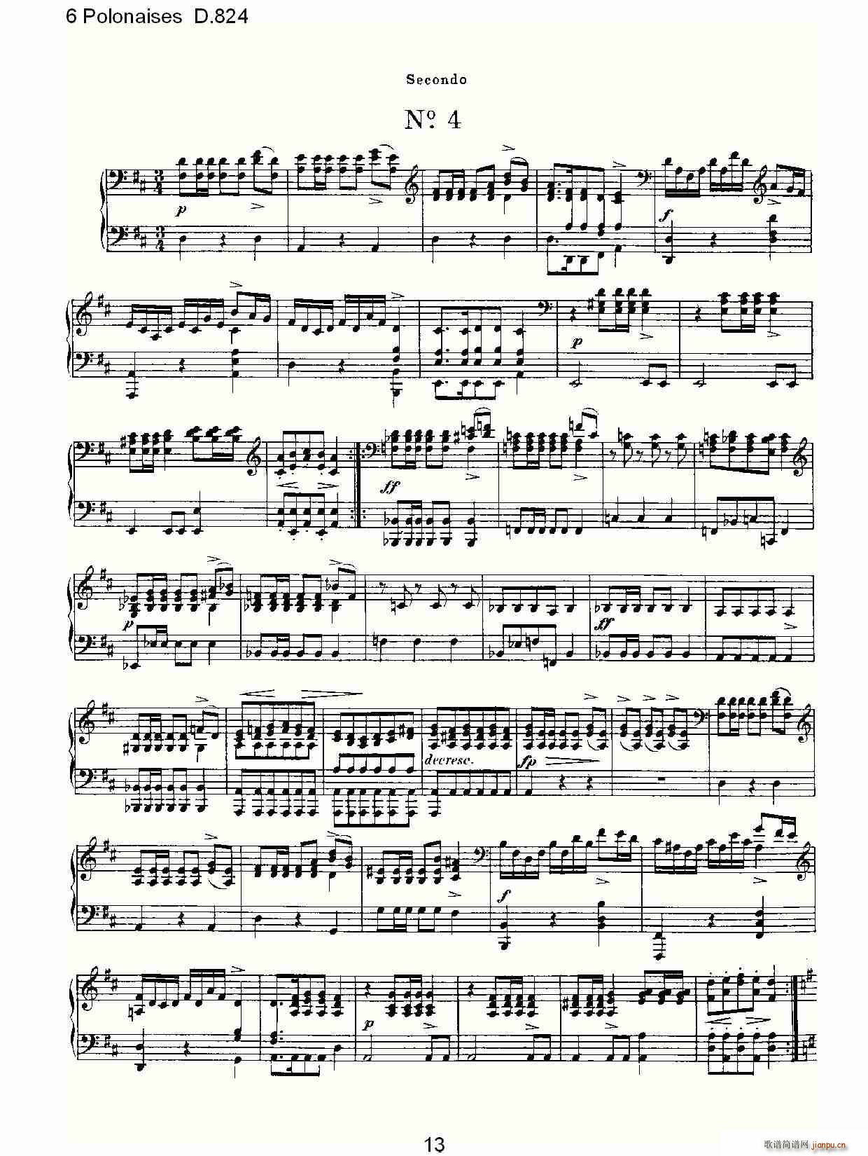 6 Polonaises D.824(ʮ�ּ�����)13