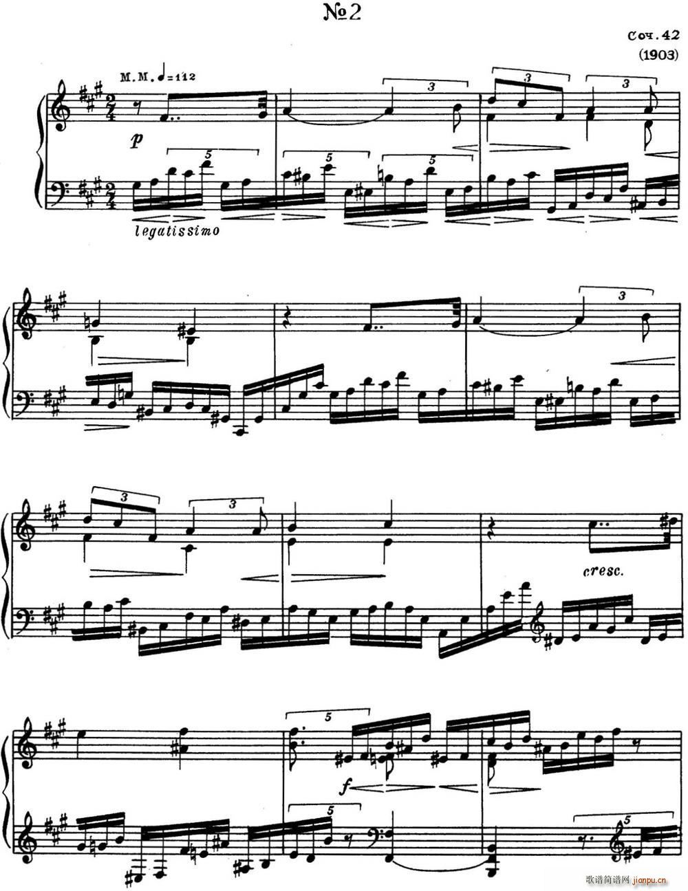 ˹����e ��پ����� Op 42 No 2 Alexander Scriabin Etudes(����V)1