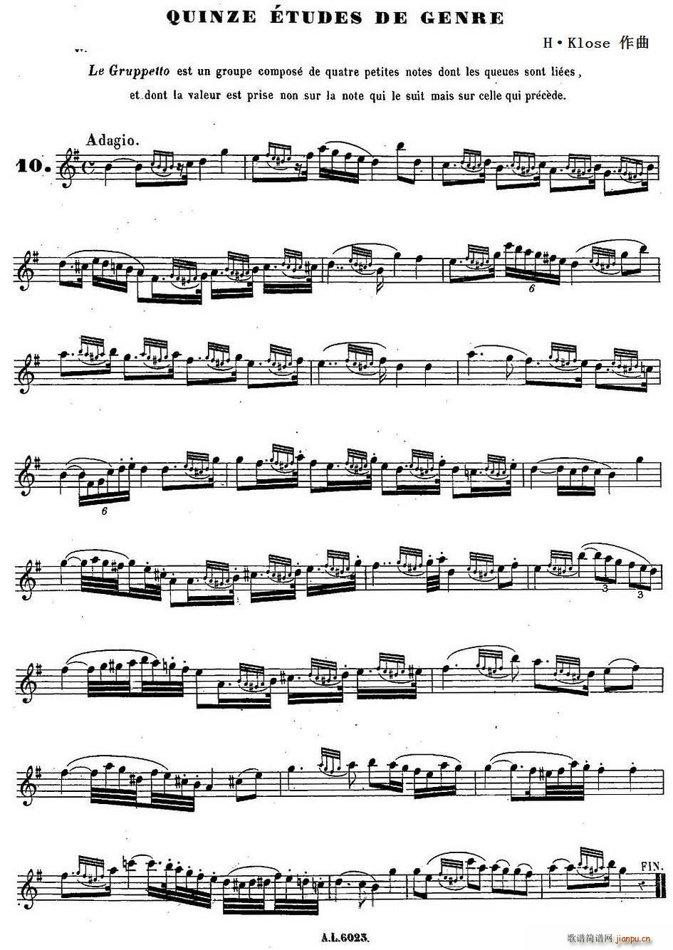 H Klose������ Quinze etudes de genre 10(ʮ�ּ�����)1