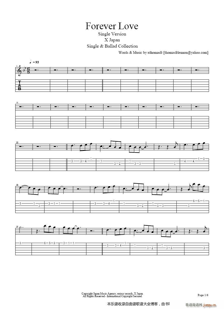 XJapan ForeverLove SingleVersion ����(�����V)1