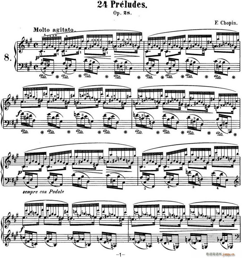 Ф�� 24�����ǰ���� Op 28 No 8 ��FС�{(����V)1