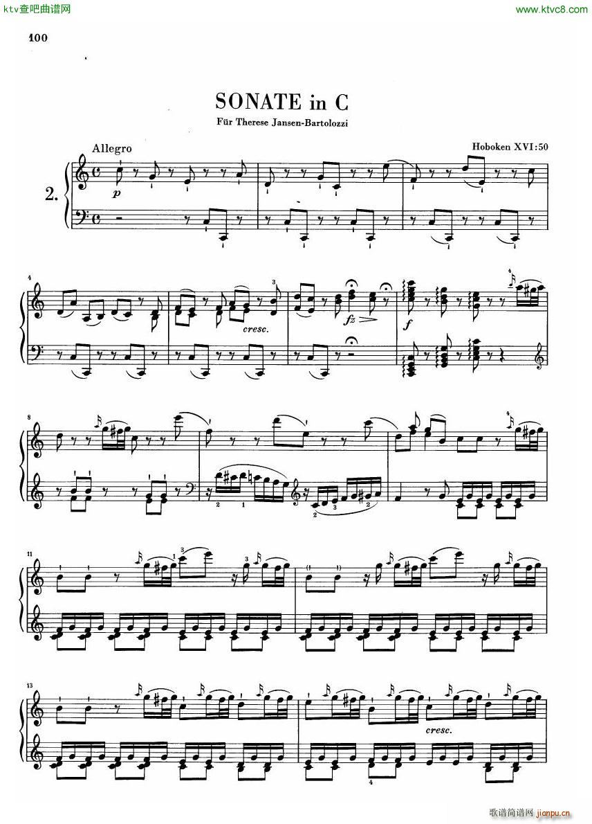 Haydn hob xvi 50sc Sonata60(����V)1