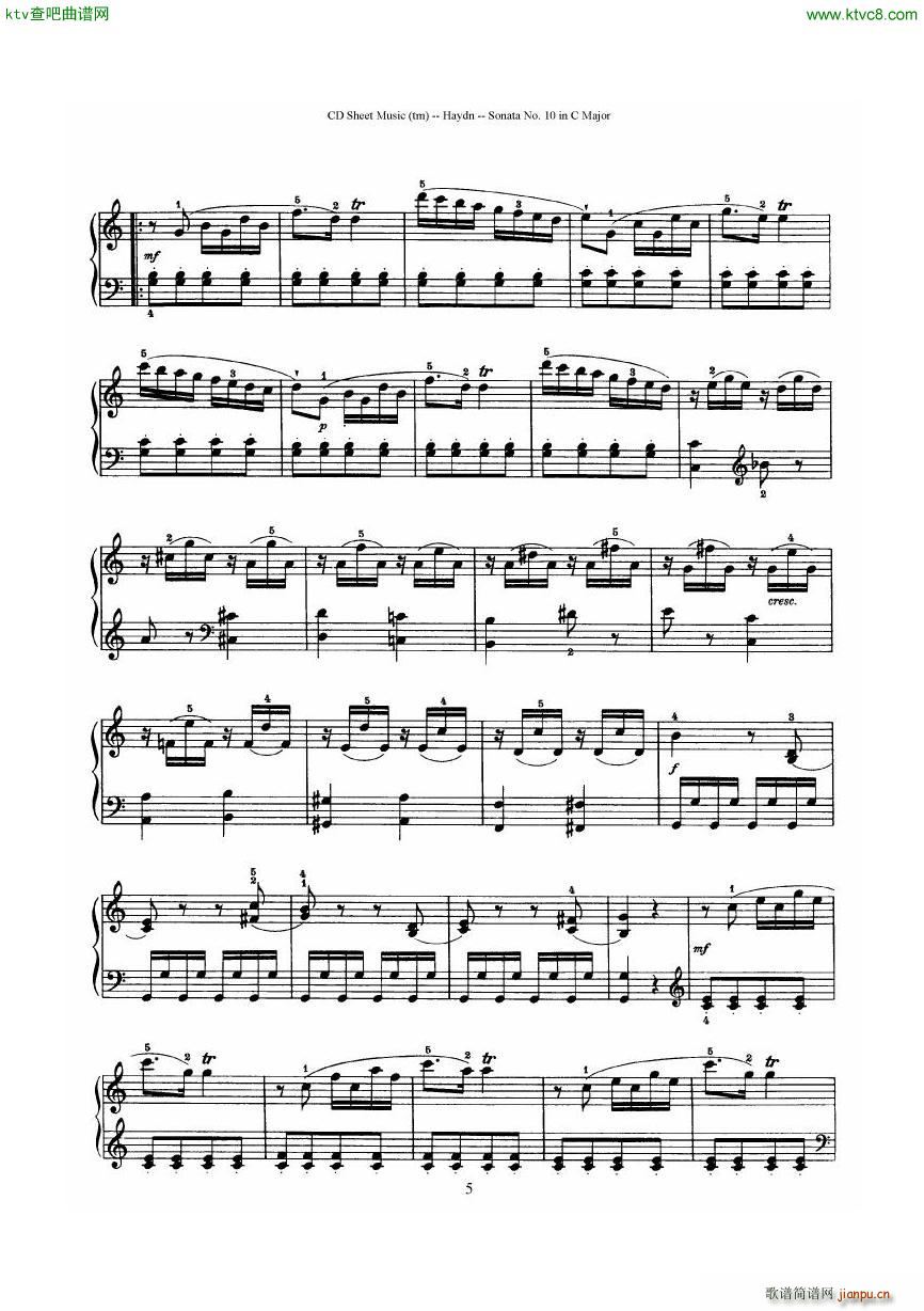 Haydn Joseph Sonata no 10 in C Major(����V)5