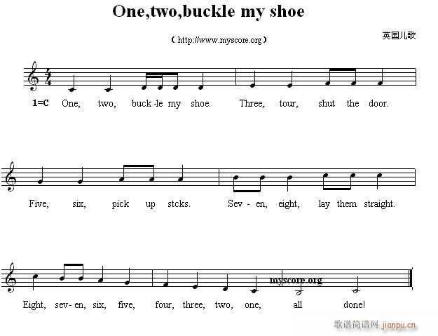 Ӣ�ă��� One two buckle my shoe(ʮ�ּ�����)1