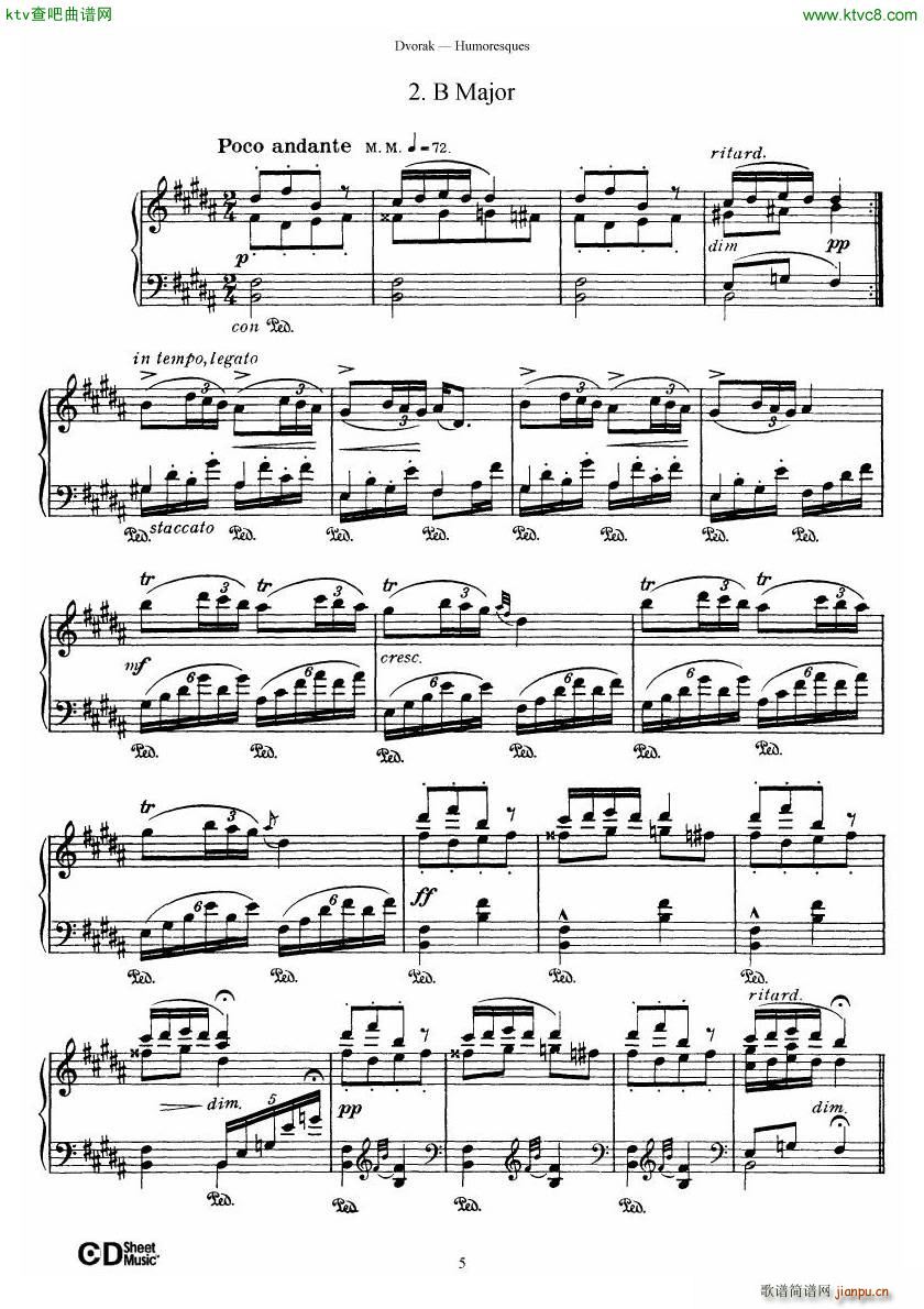 Dvor��k op 101 8 Humoresques(����V)5