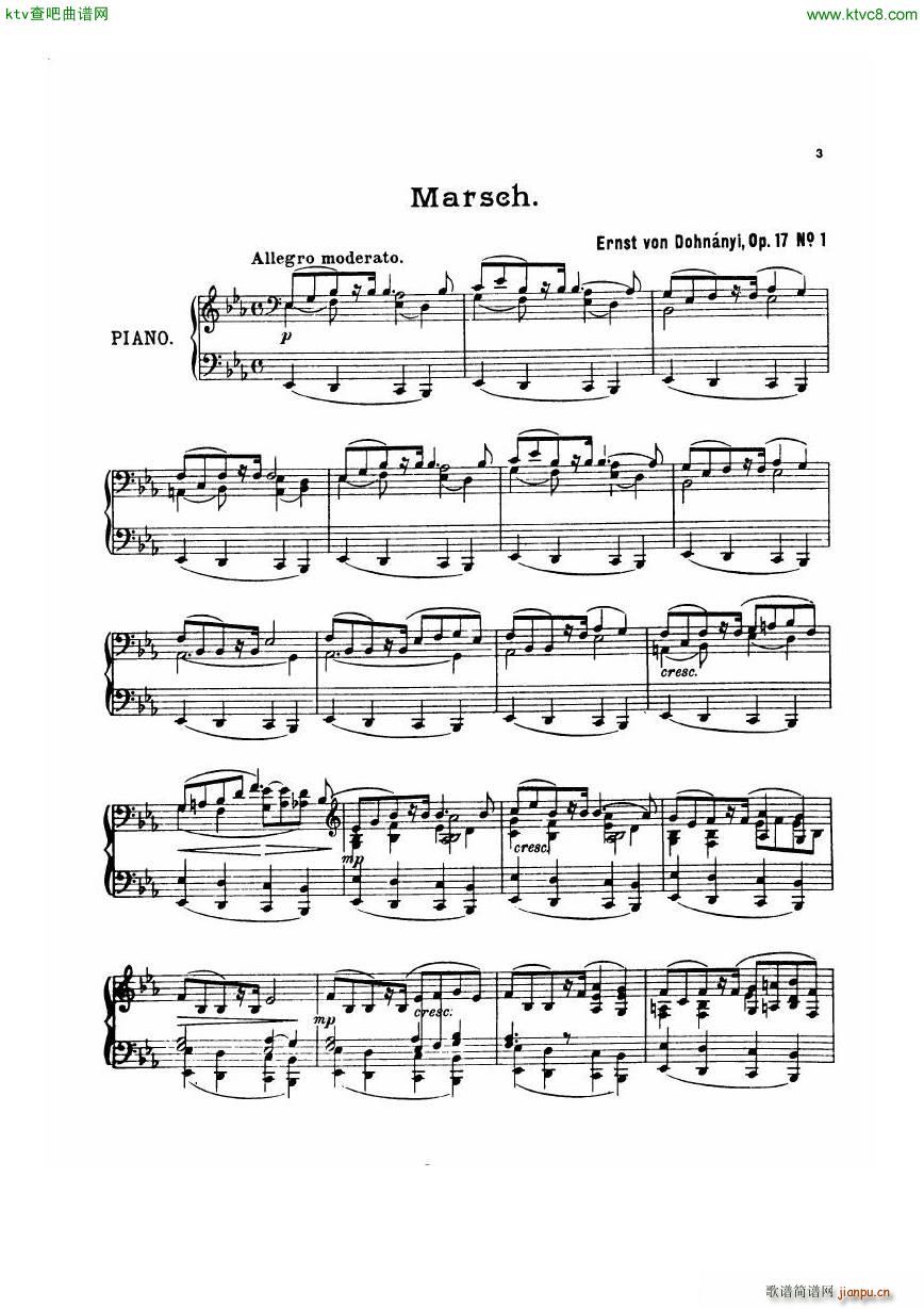 Dohnanyi 17 1 5 Humoresken Marsch(����V)1