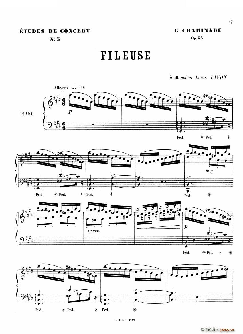Chaminade 6 Etudes Op35 һ 6 Etudes Op35 һ(ʮ�ּ�����)17