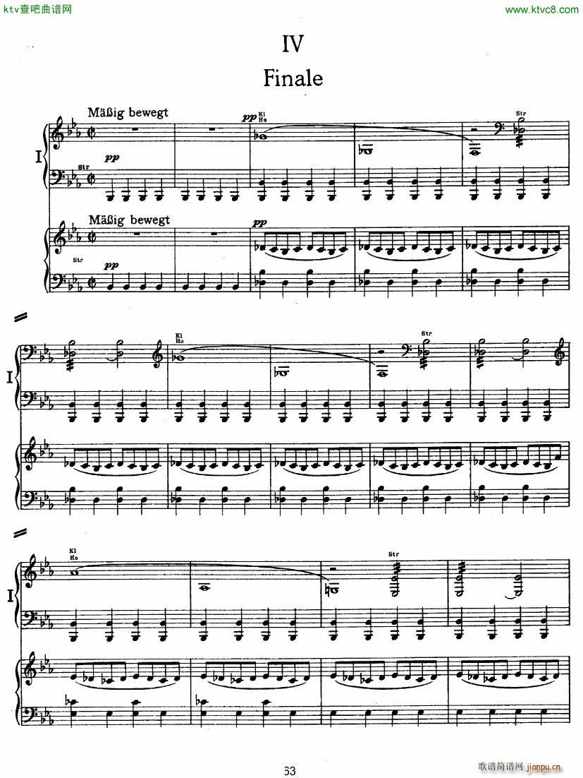 Bruckner Symphony No 4 4 hands arr ��(����V)12