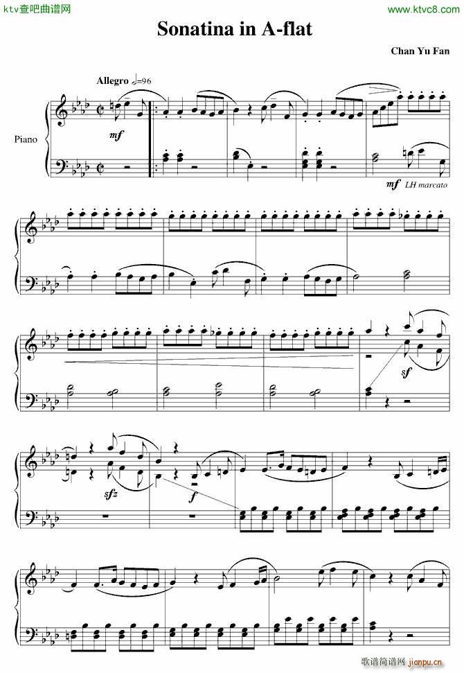 Sonatina in A flat(����V)1