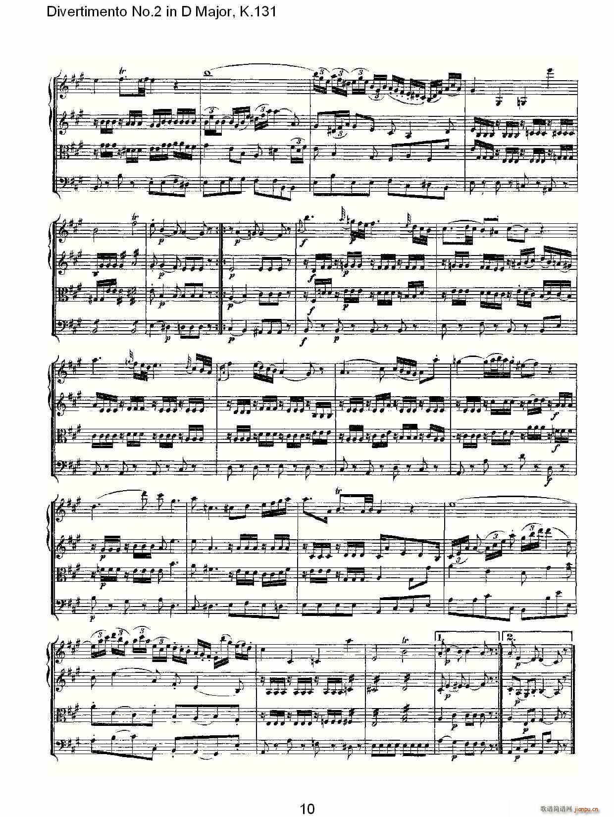 Divertimento No.2 in D Major, K.131(ʮ�ּ�����)10